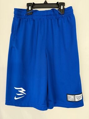Boys Nike Athletic Dri Fit Shorts Blue Size Large